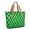 Green and Black Wavy Checkered, variant on Blue and White Checkered Pattern Large Tote Bag for Women, Polyester Roomy Shoulder Bag with Pockets and Zipper, Foldable Gifts Ideas for Work School Gym