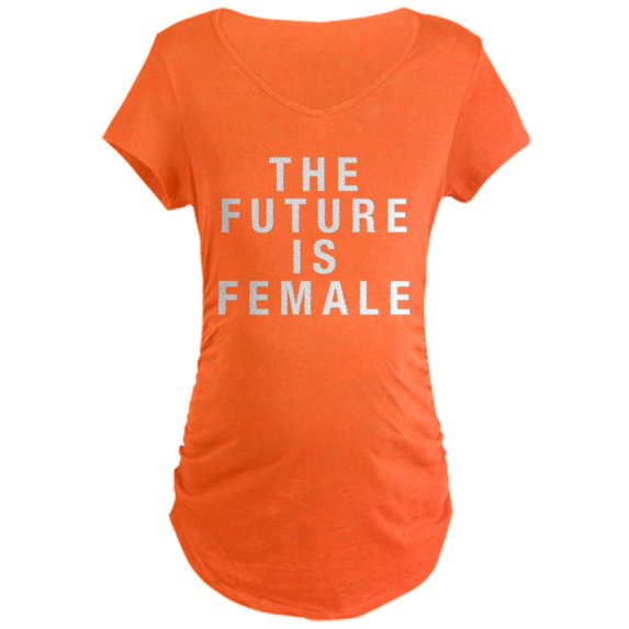 CafePress - Future Is Female Maternity Dark T Shirt - Maternity Dark T-Shirt