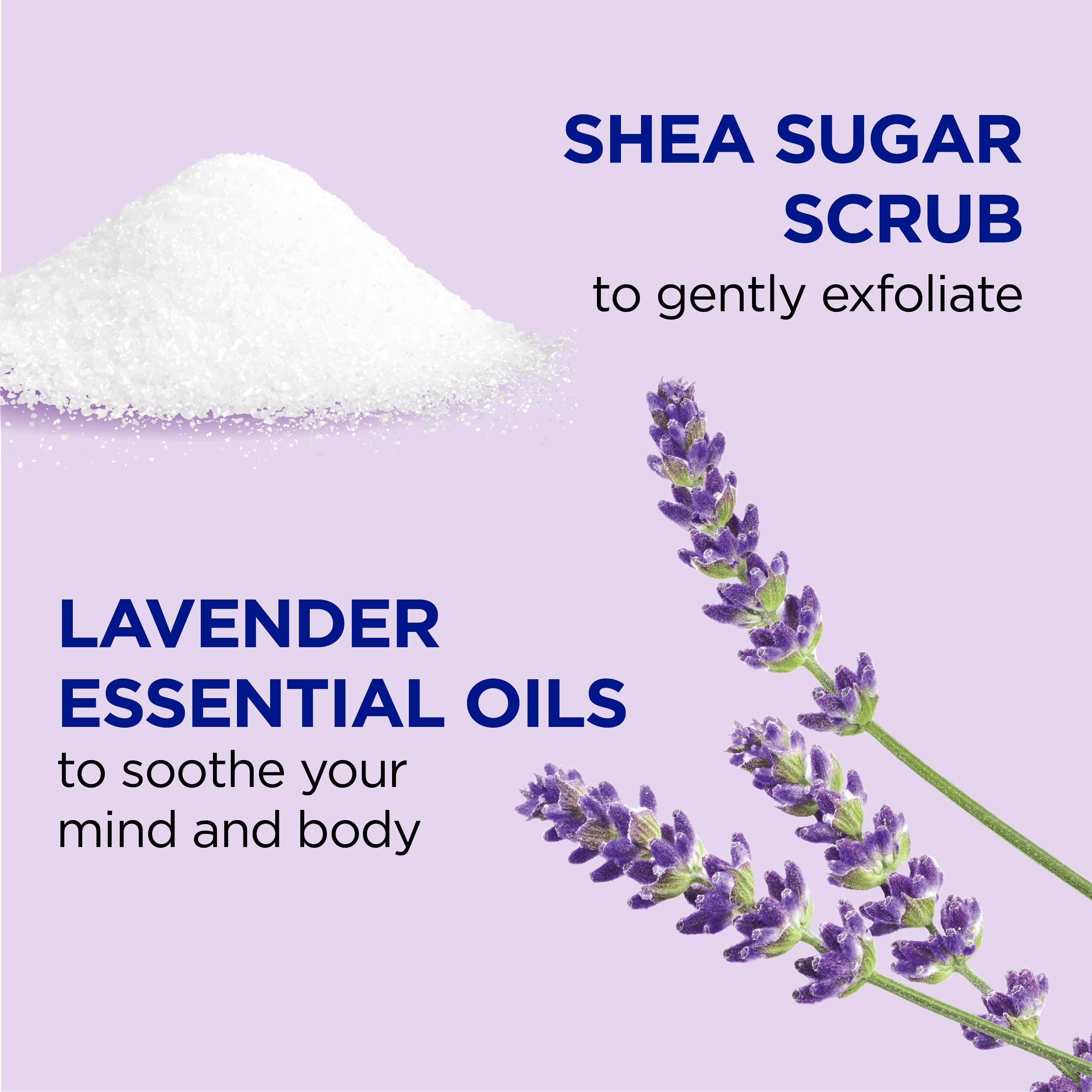 Dr Teal's Shea Sugar Body Scrub with Lavender Essential Oils, 19 oz