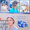 thumbnail image 3 of Paquete De 4 Gorros De Trabajo Para Enfermera, Servicio Prolongado, Color Puro, Botón Pulido Opaco, Gorros De Trabajo Multifuncionales Unisex, Uniformes De Trabajo sonducket AP008643-19, 3 of 5