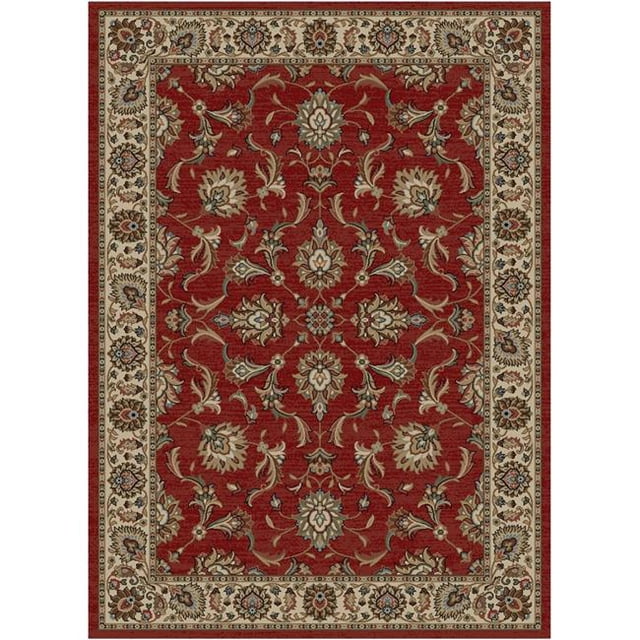 Mayberry Rug HT9960 5X8 5 ft. 3 in. x 7 ft. 7 in. Home Town Ambassador Area Rug, Claret