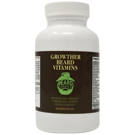 Growther Beard Vitamins by Beard Farmer | Thicker and Fuller Beard | #1 Selling Brand for Beard (Best Selling Vitamin Brands)