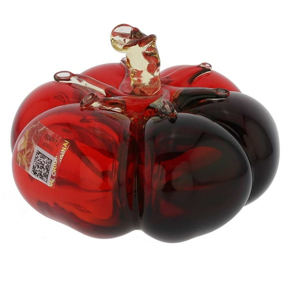 GlassOfVenice Murano Glass Tomato - Red Blue Amber