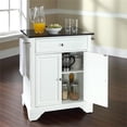 thumbnail image 6 of LAFAYETTE SOLID BLACK GRANITE TOP PORTABLE KITCHEN ISLAND IN WHITE FINISH, 6 of 7