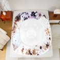 thumbnail image 4 of Manfei Animal Highland Cow Fitted Sheet Full 3 Pieces,Floral Butterflies Bed Set,Brown White,1 Fitted Sheet and 2 Pillowcases, 4 of 6
