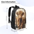 thumbnail image 2 of Uemuo Cute Calf Butterflies A Printed Durable 17-inch Student Backpack - Lightweight, Waterproof, Adjustable Straps, Ideal for School, Work, Travel, 2 of 5