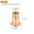 thumbnail image 2 of 60Pcs Half Hex Body Flange Rivet Nuts, M4 Carbon Steel Zinc Plated, 2 of 5