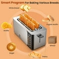 thumbnail image 4 of LINKChef Touch Screen 4-Slice Toaster, Stainless Steel, 6 Bread Types & 6 Shade Settings, Timer Countdown, 4 of 13