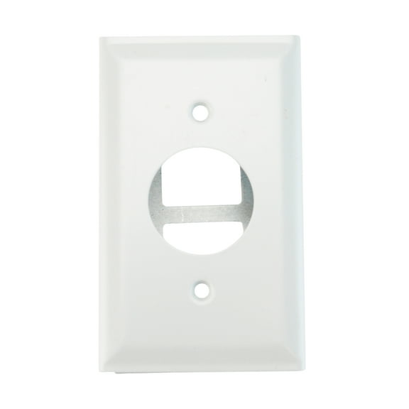 Wiremold Legrand G3027AE Single Receptacle Plate 300 Series Raceway, Gray