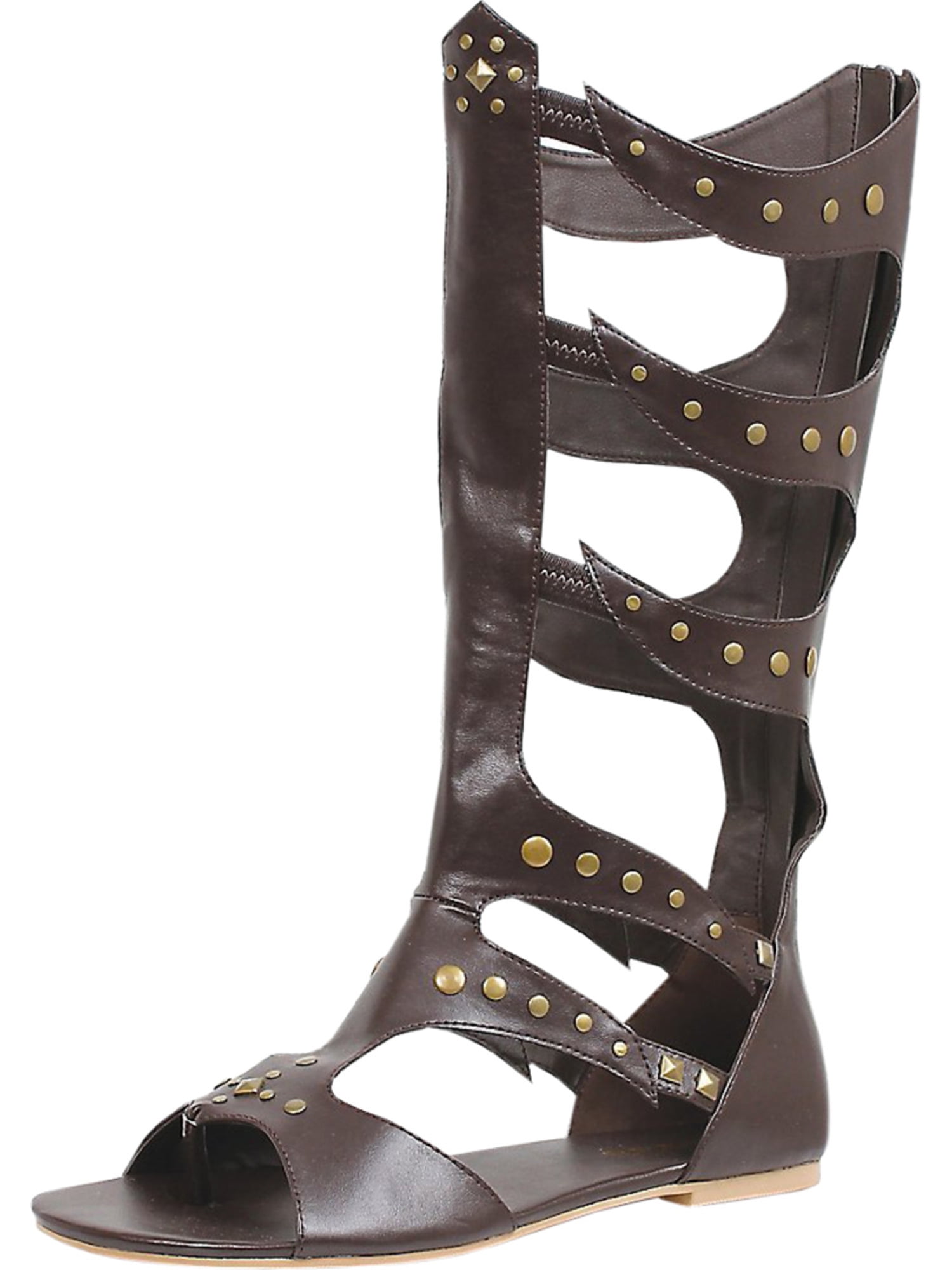 SummitFashions Men's Gladiator Sandal KneeHigh Caged with Rivet
