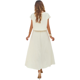 thumbnail image 3 of Conjunto de Falda de Verano para Mujer, 2 Piezas, Top de Corta, Cintura Elástica, Vestido con Bolsillos, Color Cremoso L, 3 of 9