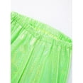 thumbnail image 6 of Haitryli Kids Girls Boys Stage Performance Shiny Flared Pants Elastic Waistband Bronzing Bell Bottom Pants Fluorescent Green 7-8, 6 of 7