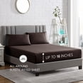 thumbnail image 4 of American Home Collection Brushed Microfiber Sheet Set, Deep Pocket Extra Soft Sheets & Pillowcases Set, 4 Pieces, Queen, Brown, 4 of 7
