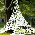 thumbnail image 1 of Tela de araña gigante para decoración de Halloween, 800 pies cuadrados, color blanco brillante, 1 of 7