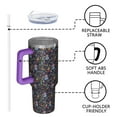 thumbnail image 4 of Dark Blue Christmas Nutcracker Pattern Tumbler with Handle and Lid,40oz Double Wall Vacuum Insulated Tumbler,Cups Gift for Women and Men, 4 of 7