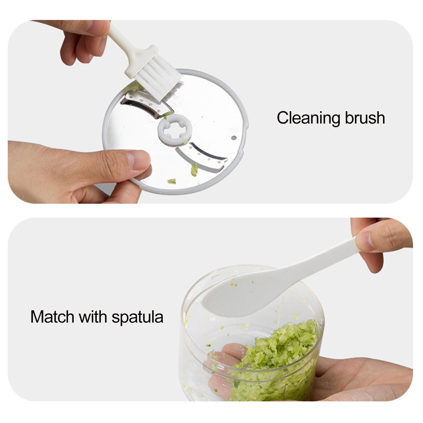 HomeLife Garlic Grinder with Handle Good Grip Labor Saving Detachable Wireless Electric Garlic Press Ginger Chili Fruit Meat Wireless Food Processor Kitchen Gadget