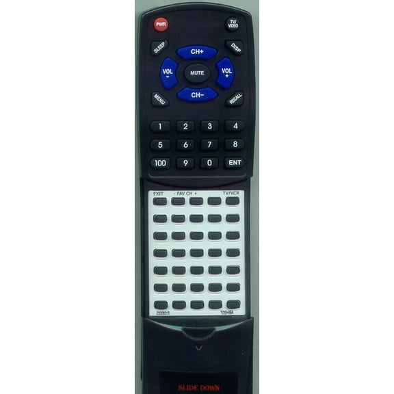 Replacement Remote for TOSHIBA 23306316, 23306316X, RT23306316, CT9995, 32A40, CZ36T31, 19A30, 20AS30, CZ19T31, 34AS40, CL34T31, CL39T31, CZ32T31, 36