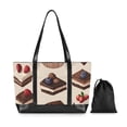 thumbnail image 7 of FORMRS Canvas Laptop Tote Bag for Women with 15.6" Computer Compartments Shoulder Handbag, Blue Cakes, 7 of 7