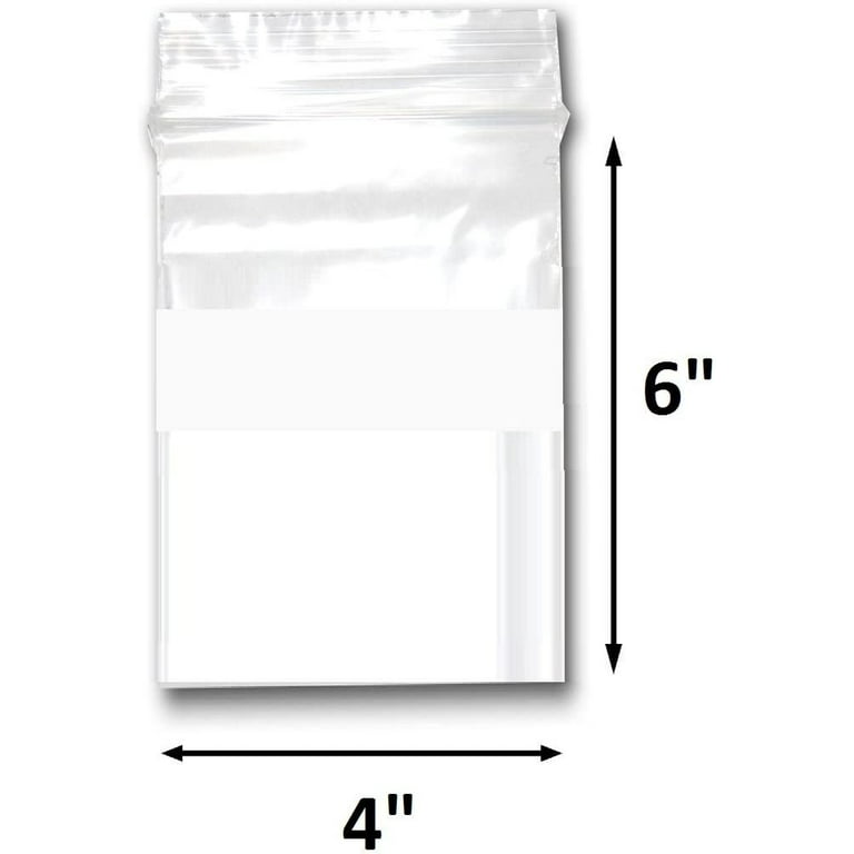 Clear Plastic Zipper Bags Reclosable HEAVY-DUTY 4-Mil Zip Seal Freezer  Baggies