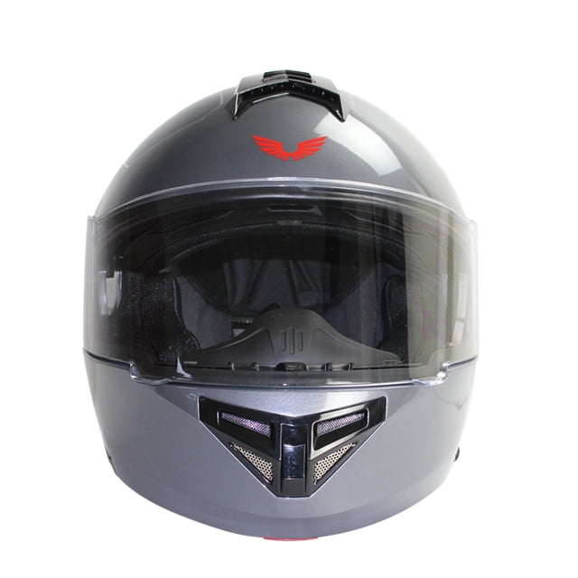 Casco BKR Supreme GRIS METALICO L ABATIBLE SVS