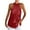 Red, variant on asdoklhq 2026 Summer Fall Womens Tops under $5 Womens Casual Solid Color Round Neck Halter Sleeveless Tops Blouses Tops Tank Shirt Vest with Zipper Navy M