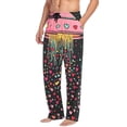 thumbnail image 2 of FORMRS Mens Pajama Pants with Pockets Soft Cotton Sleepwear Lounge Bottoms, Sizes S-2XL, UFO with Hearts Pattern, 2 of 7