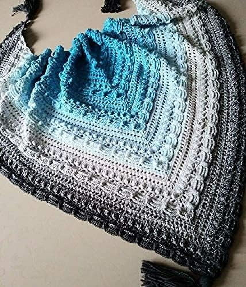 Troyarn Harmony - 55% Cotton 45% Acrylic, Multicolor Rainbow Crochet Yarn,Soft Lightweight Sport Weight Yarn for Knitting, Baby Blankets,Shawls and Summer Projects 1 Fine/250gr/1094 yd - 122277