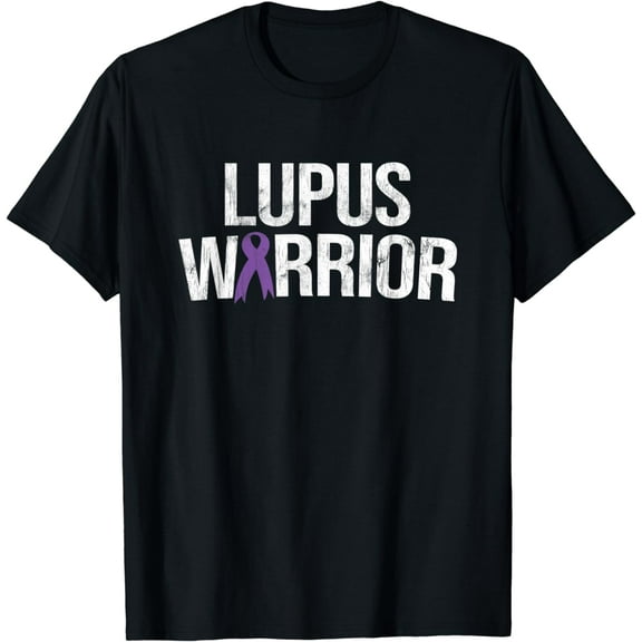 Lupus Warrior Lupus Awareness SLE Purple Ribbon Lupus T-Shirt