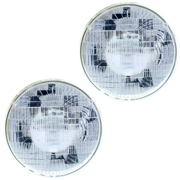 Round Hi / Low Sealed Beam Headlight Bulbs, 12 Volt - Pair