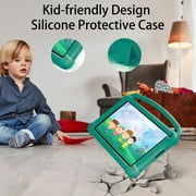 Kids Tablet 7 inch Android Tablet for Kids, 4GB+32GB+1024GB Expand, Quad-Core Processor, Toddler Tablets with Shockproof Case, WiFi, Bluetooth, Dual Camera, HD Screen, Education, Games, Green