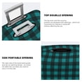 thumbnail image 3 of Hirioo Teal On Black Plaid for Elasticity Suitcase Cover (No luggage Included) Durable Luggage Protector Fits 18-32 Inch Luggage-Medium, 3 of 7