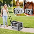 thumbnail image 5 of Pet Carrier with Wheels for Cats and Dogs, Pet Bag with Detachable Wheels & Washable Plush Pad, Escape-Proof Zipper & Shoulder Strap, Portable Carrier for Outdoor and Car Travel(Max. 40 lbs), 5 of 8
