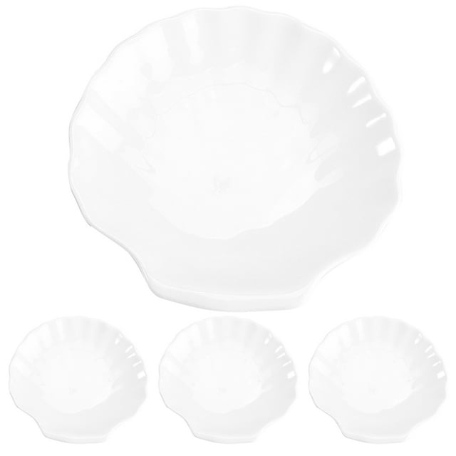 Shisuyan 4Pcs Ceramic Plates Side Dish Plates Seasoning Plates Home Breakfast Plates Snacks Serving Plates