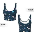 thumbnail image 5 of Fotbe Space Dinosaur Pattern Womens' Sports Bra Longline Wirefree Padded with Medium Support Sports Moisture-Wicking Workou Vest,Tank Top-, 5 of 9