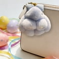 thumbnail image 6 of Surpdew Soft Fluffy Rabbit Keychain Cute Pbunny Key Rings Pbunny Key Rings Faux Fur Keyring Pompom Keychain Decoration Sky Blue, 6 of 6