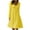 Yellow, variant on ASDOKLHQ Loose V Neck Summer Solid Short Sleeve Cotton and Linen Dress, Women