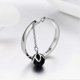 thumbnail image 4 of Black Freshwater Cultured Pearl Sterling Silver 925 Statement Open Rings for Women Girls Adjustable, 4 of 4