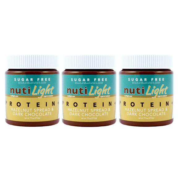 Nutilight Sugar-Free Protein Hazelnut Spread & Dark Chocolate Size: 3-Pack