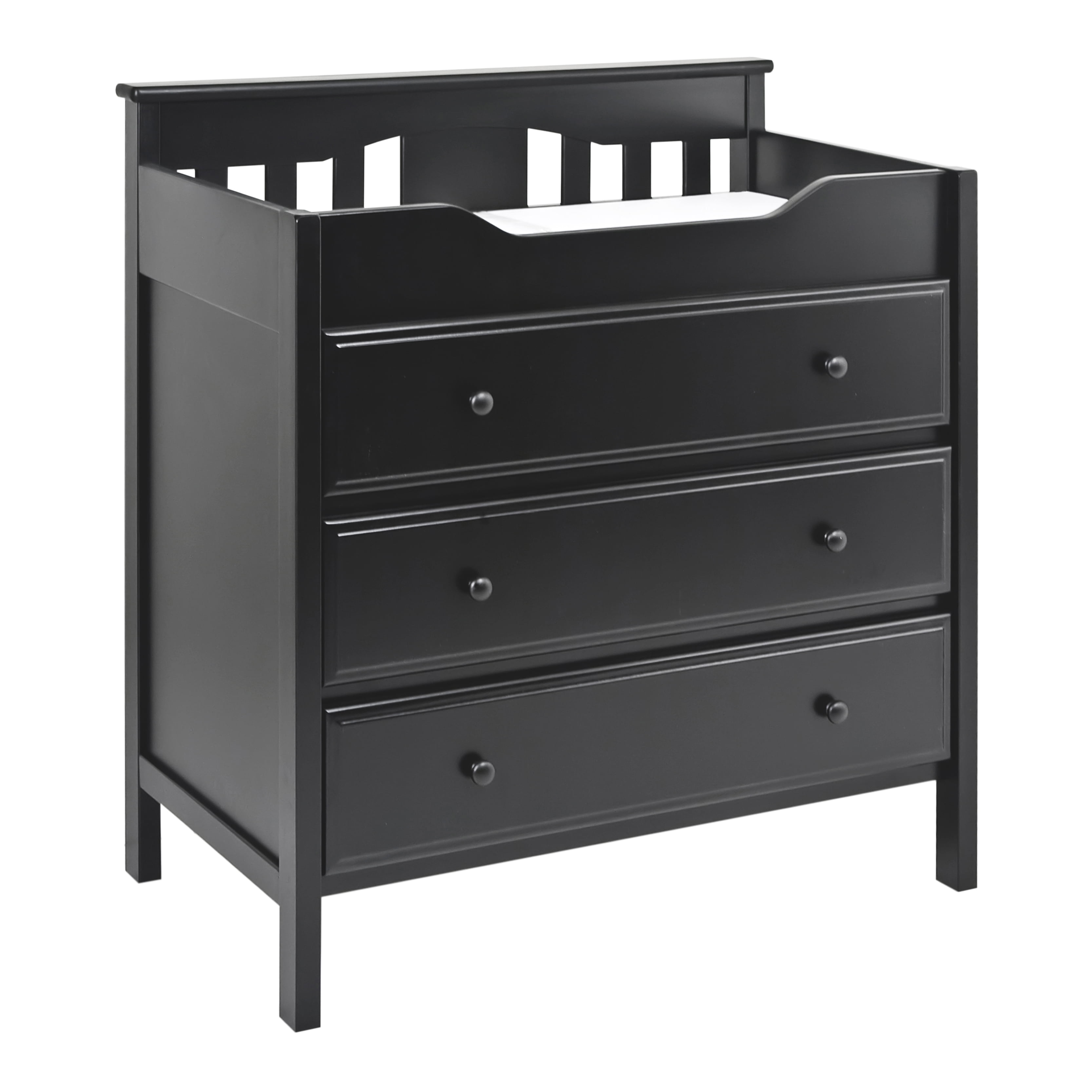 DaVinci Jayden 3Drawer Changer Dresser in Ebony Black