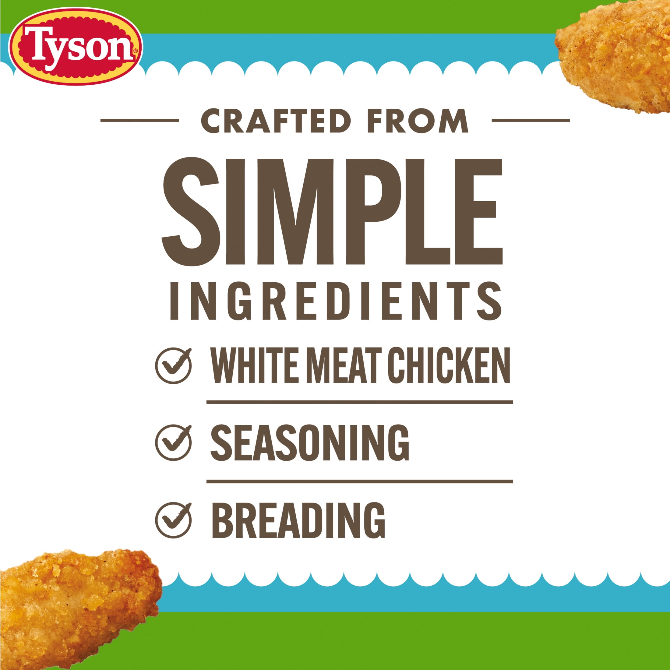 Tyson Simple Ingredient Chicken Breast Strips, Fully Cooked, Frozen, 20 oz