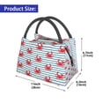 thumbnail image 2 of Easygdp Cute Red Crabs With Nautical Bolsa de Almuerzo Insulada Reutilizable, Bolsa de Mano y Bandolera para Oficina, Trabajo, Viajes, 2 of 6