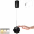 thumbnail image 1 of FSLiving Lampe de Pendaison Réglable en Hauteur Type H avec Contrôle Tactile Gradation Continue Lampe Intérieure Mini le Hauteur Libre, Noir Brillant - 1 Pack, 1 of 9