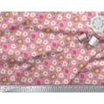 thumbnail image 2 of Soimoi Pink Cotton Voile Fabric Omlet & Bread Slice Food Printed Craft Fabric by the Yard 56 Inch Wide, 2 of 3