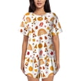 thumbnail image 1 of Fotbe Fall Gnomes Harvest Conjunto de Pijama Estampado para Mujer, 2 Piezas, Ropa de Dormir con Camiseta de Manga Corta y Shorts Suaves-XX-Large, 1 of 6