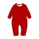 thumbnail image 2 of Pijamas familiares a juego de moda navideña de color liso, estilo europeo, para padres e hijos, monos de poliéster para bebés., 2 of 3