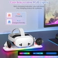 thumbnail image 5 of Magnetic Charging Dock for Meta Quest 3S/3, VR Headset & Controller Charging Stand with Cool RGB Ambient Lighting, 5 of 8