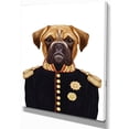 thumbnail image 2 of Funny Boxer Dog in Military Uniform - Animal Canvas Art Print, 2 of 3