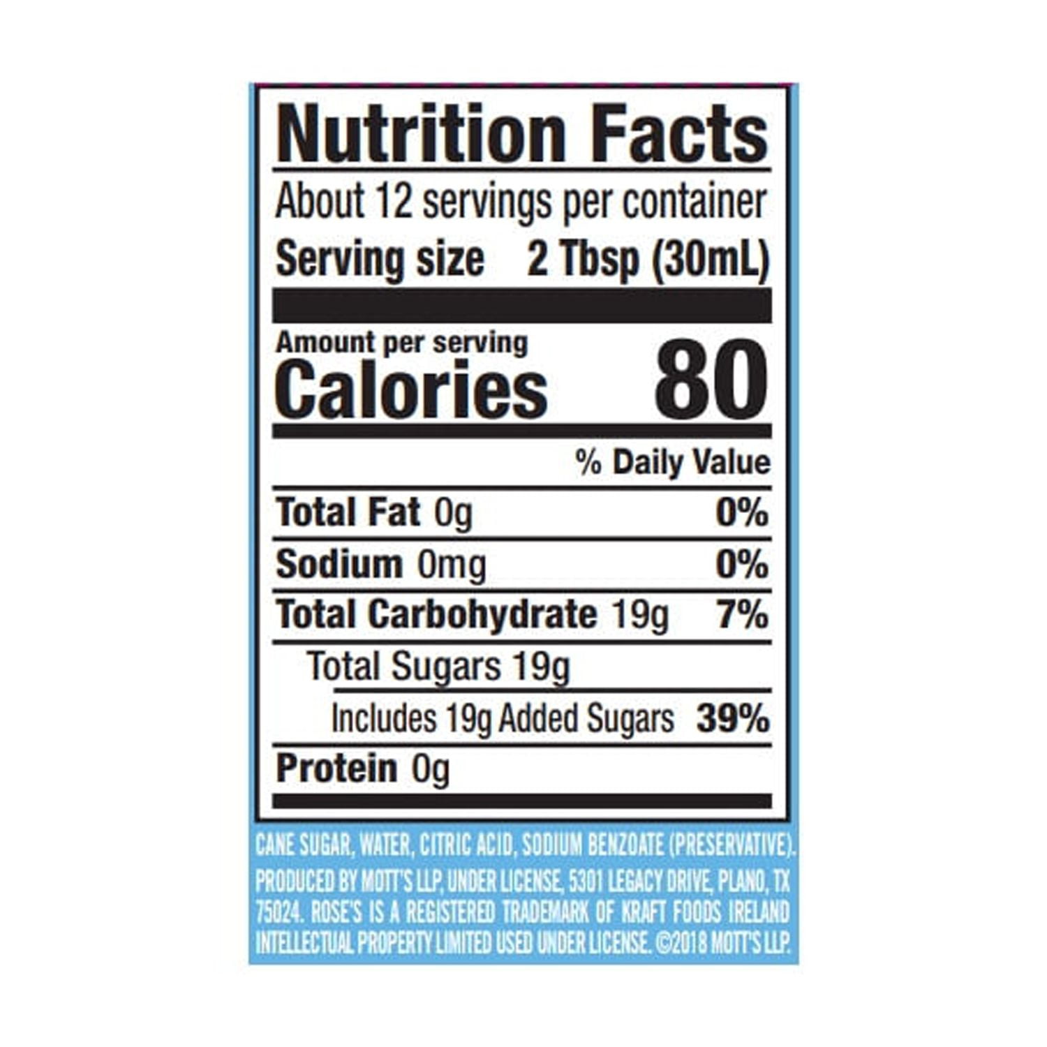 Rose's Simple Syrup Mixer, 12 fl oz, Bottle