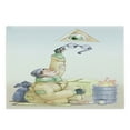 thumbnail image 1 of Abstract Surreal Cutting Board, Metaphorical Drawing of Homeless Guy and Eye in a Triangle Cartoon, Decorative Tempered Glass Cutting and Serving Board, in 3 Sizes, by Ambesonne, 1 of 2