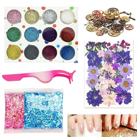 Resin Jewelry Making Supplies Kit with Glitter DIY Craft Resin Decoration 49pcs
